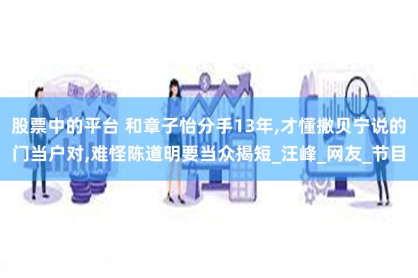 股票中的平台 和章子怡分手13年,才懂撒贝宁说的门当户对,难怪陈道明要当众揭短_汪峰_网友_节目