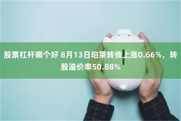 股票杠杆哪个好 8月13日珀莱转债上涨0.66%，转股溢价率50.88%