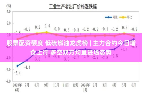 股票配资额度 低硫燃油龙虎榜 | 主力合约今日增仓上行 多空双方均呈进场态势
