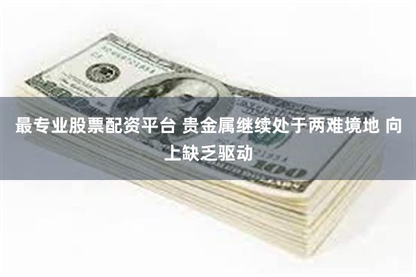 最专业股票配资平台 贵金属继续处于两难境地 向上缺乏驱动