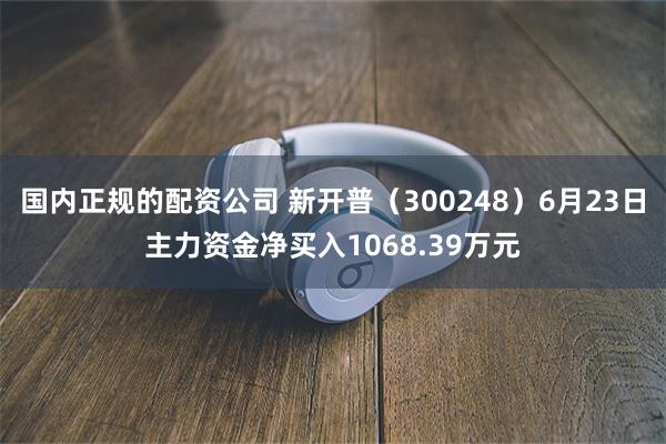 国内正规的配资公司 新开普（300248）6月23日主力资金净买入1068.39万元