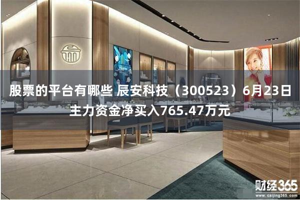 股票的平台有哪些 辰安科技（300523）6月23日主力资金净买入765.47万元