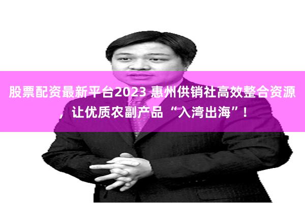 股票配资最新平台2023 惠州供销社高效整合资源，让优质农副产品 “入湾出海”！