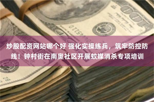炒股配资网站哪个好 强化实操练兵,筑牢防控防线!钟村街在南奥社区开展蚊媒消杀专项培训