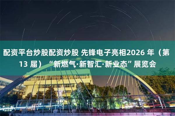 配资平台炒股配资炒股 先锋电子亮相2026 年(第 13 届) “新燃气·新智汇·新业态”展览会