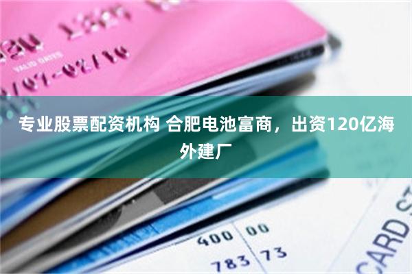 专业股票配资机构 合肥电池富商，出资120亿海外建厂